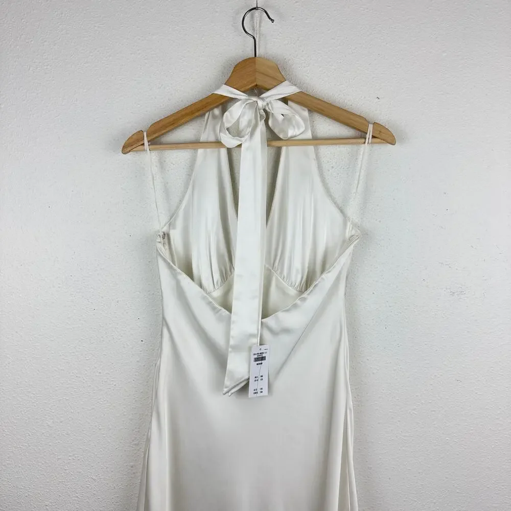 NWT Abercrombie & Fitch Julia Slip Halter Maxi Dress